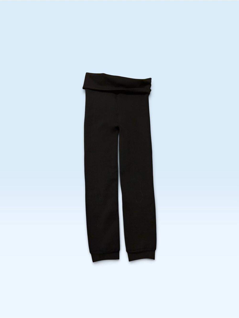 Free Country Black Fold-Over Waist Womans Leggings